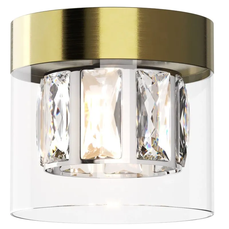 Premium Plafon kryształowy glamour Gem C038901A0FD2 antyczny brąz przezroczysta