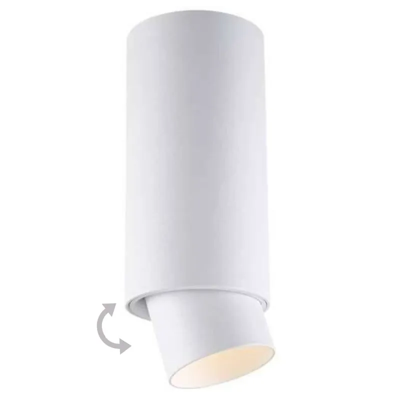 Szybka wysyłka Downlight LAMPA sufitowa SCOPE ACGU10144 Zumaline metalowa OPRAWA regulowana tuba okrągły spot biały