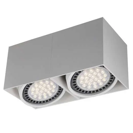 Spot LAMPA sufitowa BOX ACGU10116 Zumaline prostokątny downlight biały Łatwy zwrot
