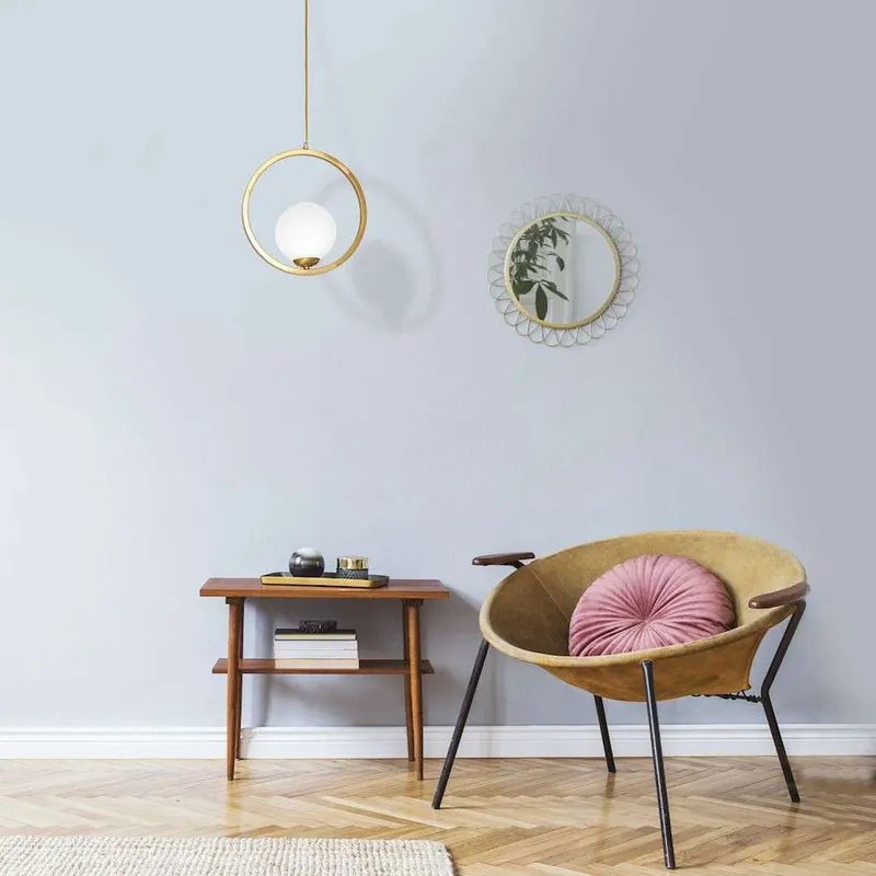 Szybka dostawa LAMPA wisząca VIENNA MLP5573 Milagro metalowa OPRAWA modernistyczna pierścień ZWIS szklana kula mosiądz biała