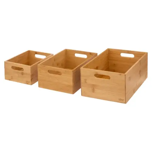 Bambusowe pojemniki do przechowywania, 3 szt 5five Oferta czasowa