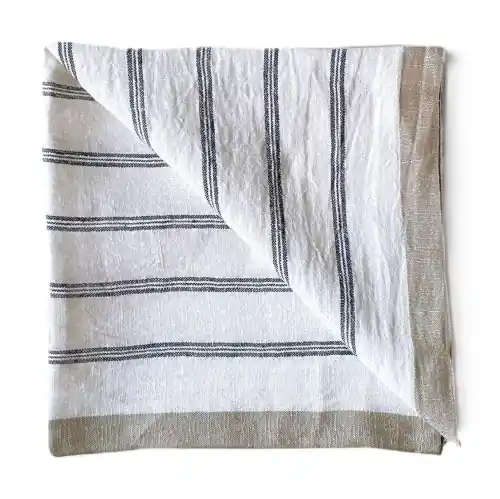 Taniej Serwetki materiałowe w paski Maya Navy stripe, 4 szt Tell Me More