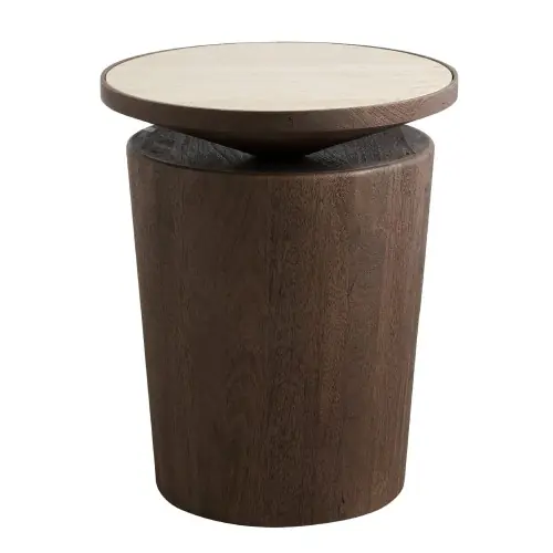 Oferta czasowa Stolik kawowy drewniany z trawertynowym blatem Kwando Nordal