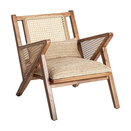 Boho fotel z plecionką wiedeńską Hickory Vical Kup teraz