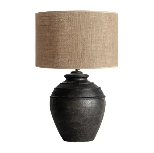 Lampa stołowa z terakoty i juty, 73cm Vical Tylko dziś