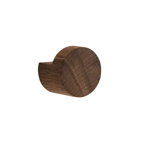 Wyjątkowa oferta Wieszak pojedynczy drewniany Wood Knot Ø2.8, dąb wędzony, 2 szt EKTA Living