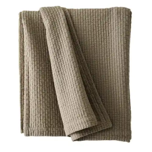 Bawełniana narzuta Brick 140x200, Olive Tell Me More Oferta