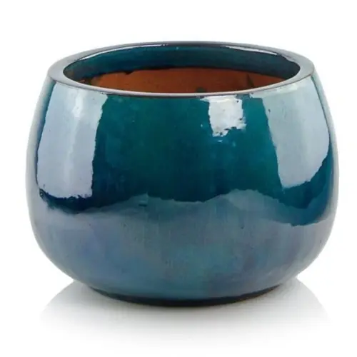 Oferta Donica ogrodowa ceramiczna Ø47, turkusowa Polnix