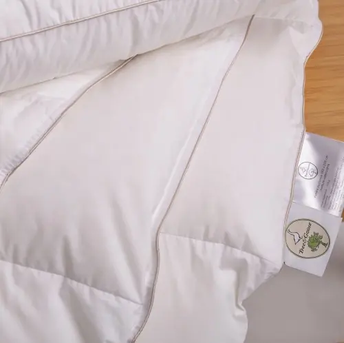 Oferta czasowa Kołdra z puchu gęsiego 140x200 Tree Goose Warm, bawełna i tencel, 100% puch, zimowa Notte