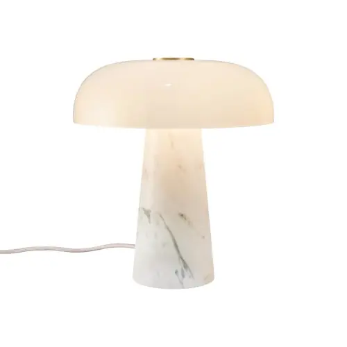 Lampa stołowa marmur szkło Glossy Mini, biała DFTP by Nordlux Do wyczerpania zapasów