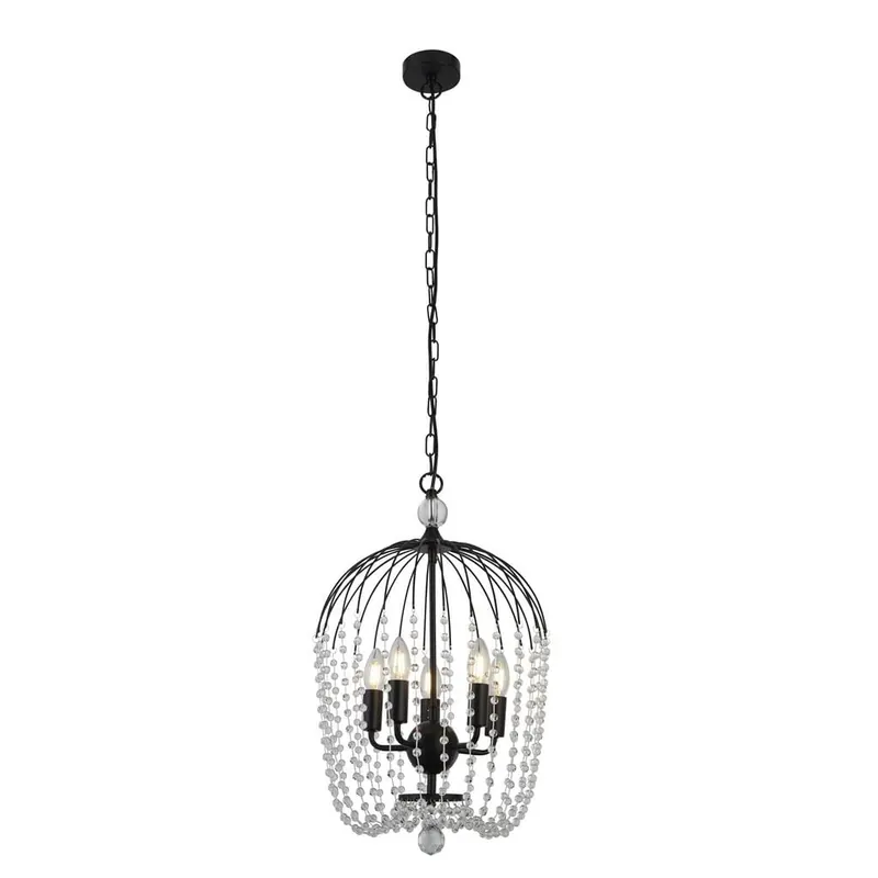 Shower lampa wisząca 5punktowa czarna 302165BK Sprawdź teraz