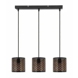 Rabat Tuluza lampa wisząca 3xE27 czarna 34050302