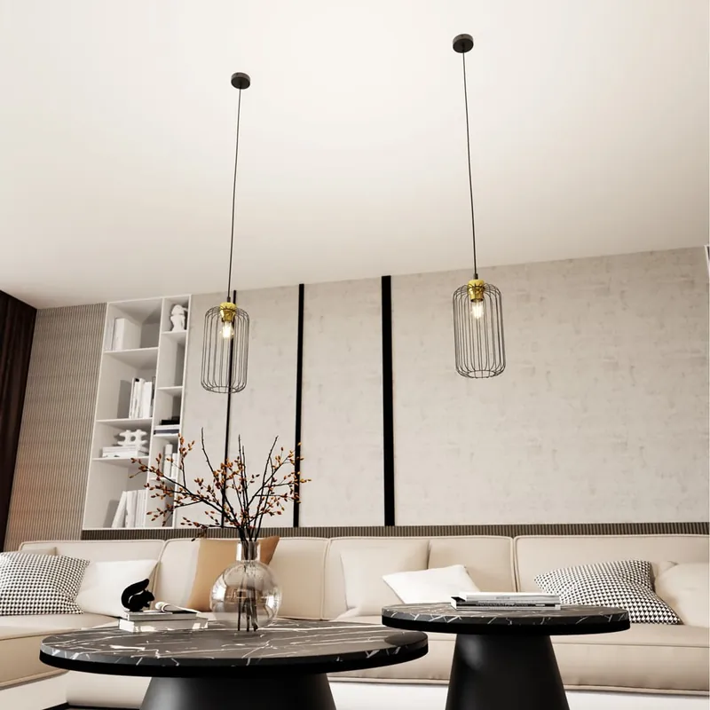 Vander 1 lampa wisząca 1xE27 czarnozłota 1364/1 Wysoka jakość