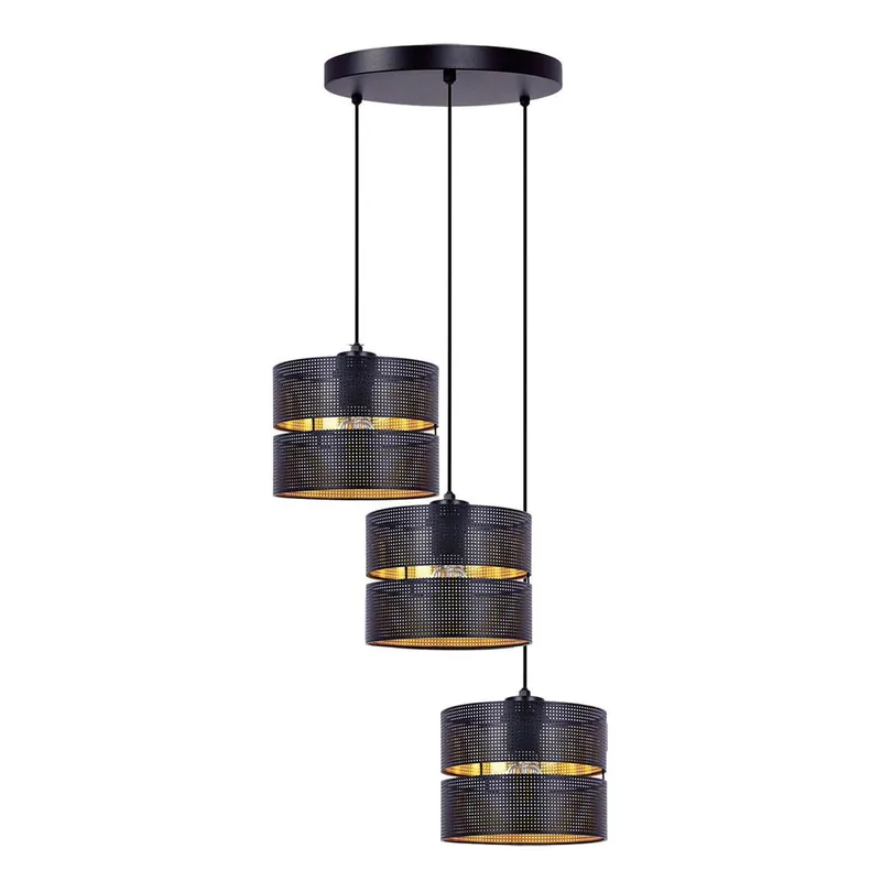 Promocja Zimbo lampa wisząca 3xE27 czarna K5222
