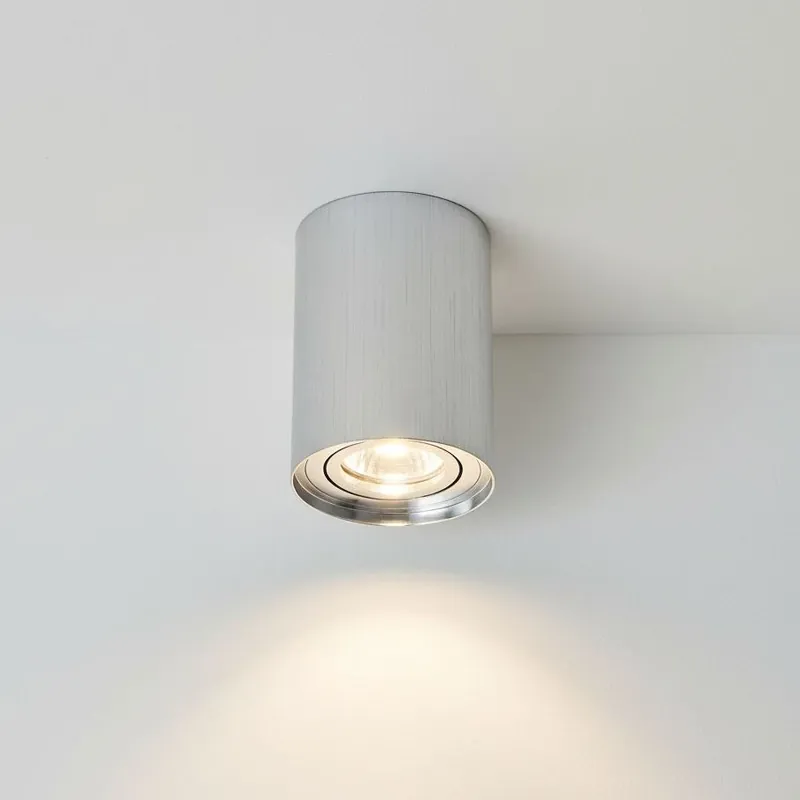 Alfa lampa sufitowa tuba kierunkowa srebrna szczotkowana Szybka dostawa