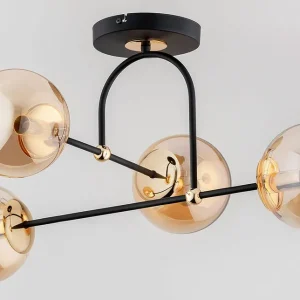 Alersy lampa sufitowa 4xE14 czarna/złota 63191 Najlepsza cena
