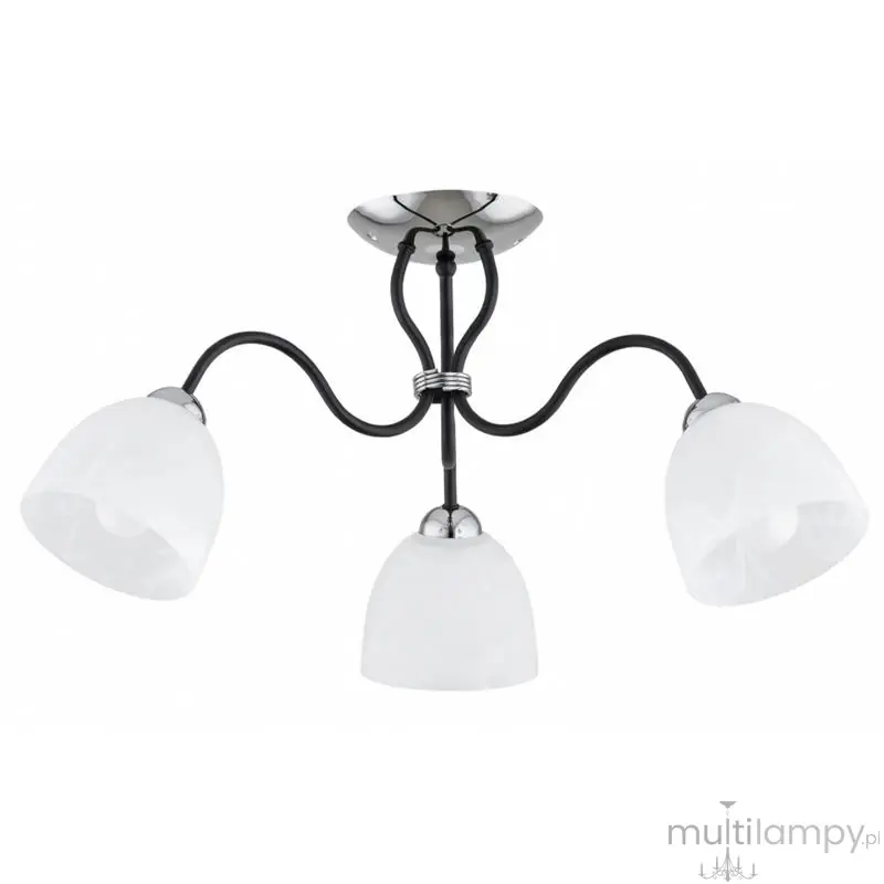 Ariel lampa sufitowa 3xE27 czarna chrom 62637 Nie przegap