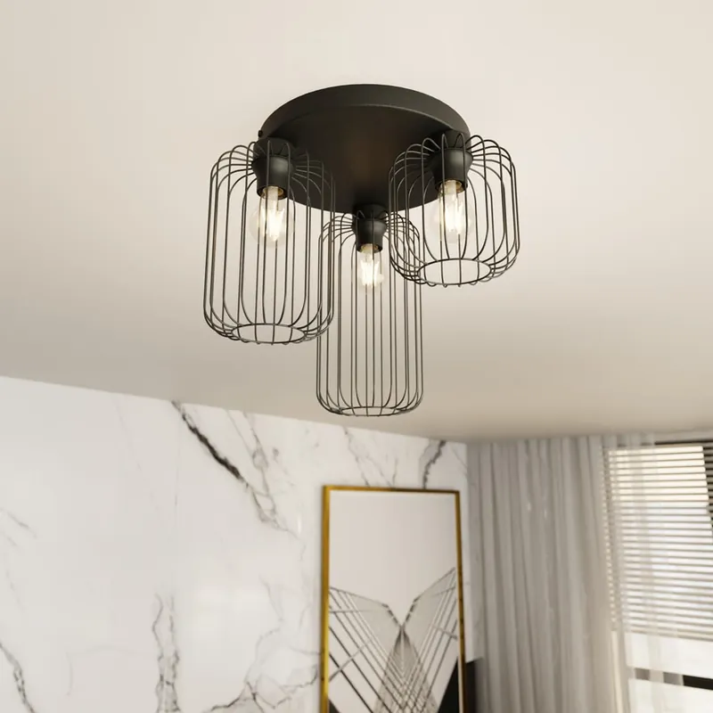 Barn 3BL lampa sufitowa 3xE27 czarna 1367/3PREM Hit cenowy