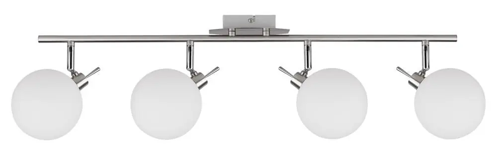 Dostępne od ręki Ghost lampa sufitowa (spot) 4punktowa satynowy chrom 9401504