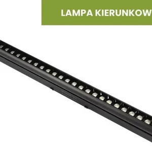 Wyprzedaż Lampa LED liniowa kierunkowa do szyny magnetycznej SLIM 24W/4000K czarna