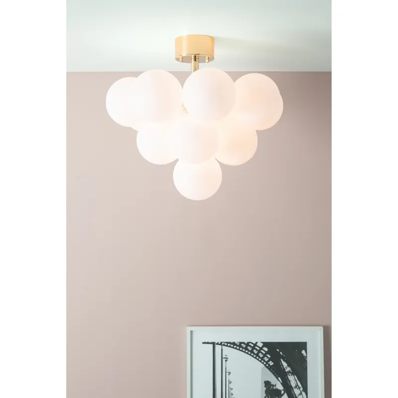Niska cena Merlot lampa sufitowa 13punktowa złota/biała 107912