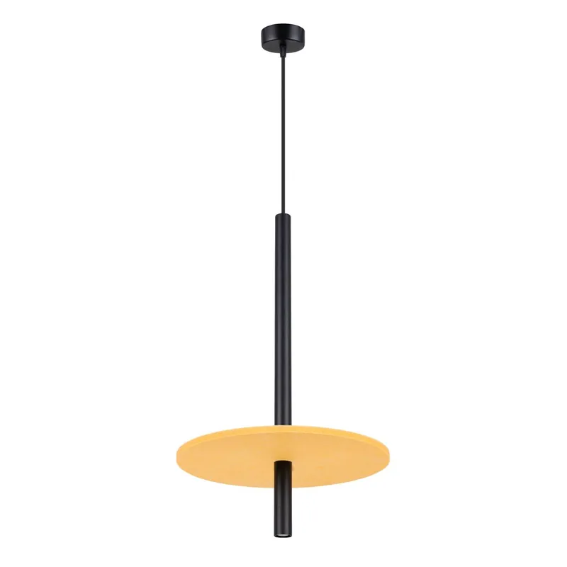 Lampa wisząca FELTRO 1 SL.1880 oprawa w kolorze czarnym z żółtym elementem SOLLUX LIGHTING Najlepsza cena