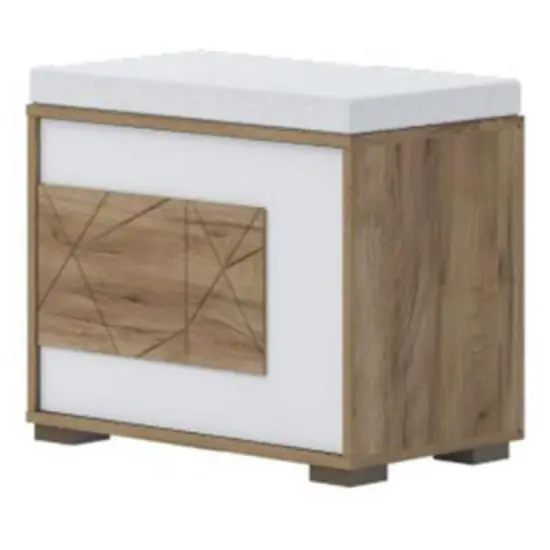 Szafka Na Buty Stela K1 Tobacco Oak/Crystal White Taniej